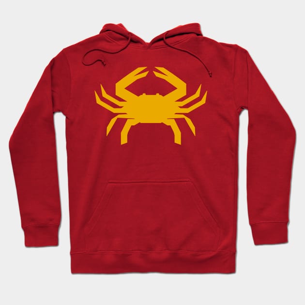 Radioactive Crab Logo Gold on Rad Hoodie by IORS